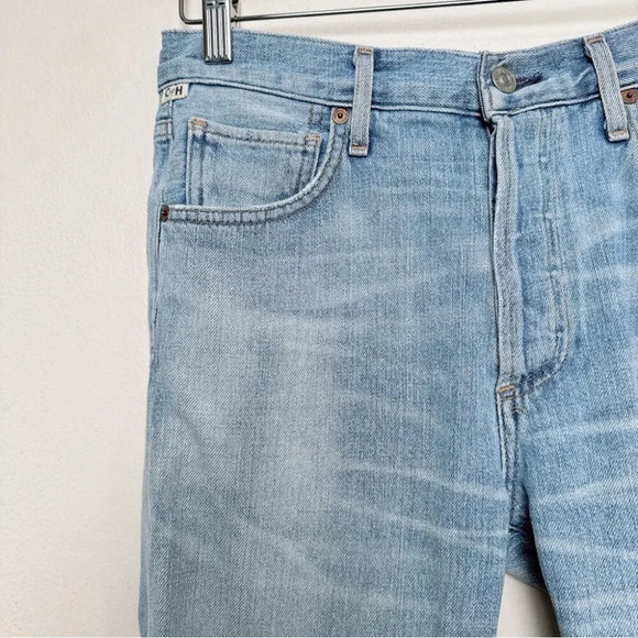 Citizens Of Humanity Womens 26 Distressed Knee Liya High Rise Crop Classic Jeans - Picture 5 of 15